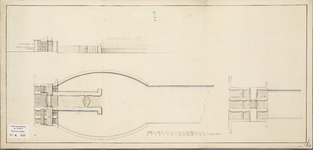 A-0666 [Ontwerptekening van schutsluis en havenkom voor het Uitwateringskanaal te Katwijk], 1810