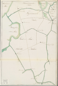 A-0671 [Kaart van het verloop van de Aar en de Drecht met de daarin geplaatste sluizen en te stichten To..., 1823