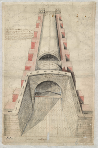 A-0673 [Perspectivisch vooraanzicht van de Woerdersluis te Spaarndam], 1610