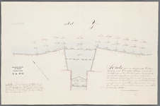 A-0742 Schets van de buitenste waterkering der Woerder Sluis met de beschoeijingen ter wederzijde, waaro..., 1825