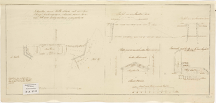 A-0743 Situatie van de Kolksluis met derzelver vleugelbeschoeijingen; alsmede van de dammen tot eene dro..., 1830