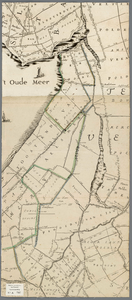 A-0797 [Fragment van de overzichtskaart van Rijnland met erop ingekleurd de landscheiding Rijnland - Ams..., circa 1829