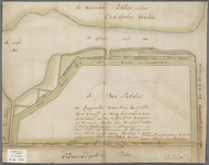 A-0816 [Kaart van de ringdijk van de Boepolder, met de landen buiten de dijk gelegen langs de Wijde Aa], 1738