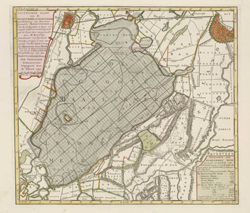 A-0826 Nauwkeurige kaart van de Haarlemmer of Leidse meer met aanwyzing van derzelver byzondere vergroot..., 1745