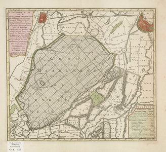 A-0828 Nauwkeurige kaart van de Haarlemmer of Leidse meer met aanwyzing van derzelver byzondere vergroot..., 1745