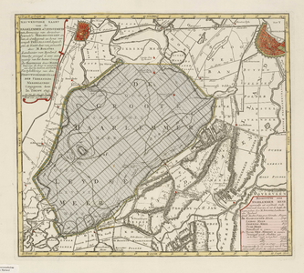 A-0830 Nauwkeurige kaart van de Haarlemmer of Leidse meer met aanwyzing van derzelver byzondere vergroot..., 1745