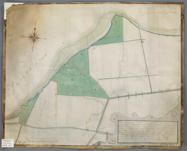 A-0913 [Kaart van enige afgesleten landen onder Aalsmeer en Schrevelsrecht], 1645