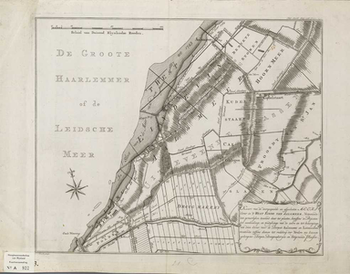 A-0922 Kaart van de doorgespoelde en afgesleeten meers oevers in 't west einde van Aalsmeer, vertoonende..., 1766