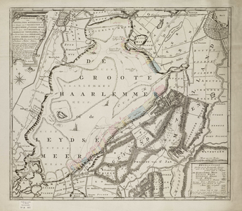 A-0935 Afbeeldinge van Rhynlands waterstaat ten opzigte van 't vergrooten der Haarlemmer of Leydse meer ..., circa 1803