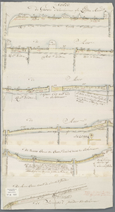 A-0939 [Tekeningen van paalwerken vanaf de Oude Wetering bij Leimuiden tot aan de Schinkelpolder bij Aa..., 1777