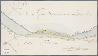 A-0942 [Kaart van de inlaagdijk van 1755 en de zandstorting vóór de Akerpolder nabij Sloten], 1789