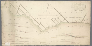 A-0971 Kaart van de oevers des Haarlemmer Meers onder Zuid-Schalkwijk, strekkende van de mond van het Sp..., 1826