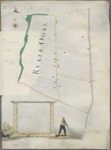 A-0977 [Kaart van de oever van het Haarlemmermeer onder Rietwijkeroord], 1721