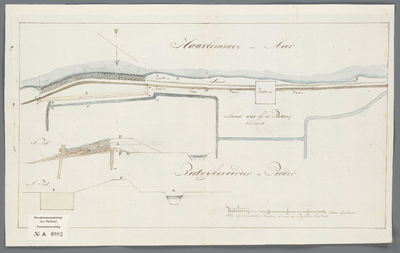 A-0982 [Kaart van de kade van de Rietwijkeroordpolder langs het Haarlemmermeer], 1833