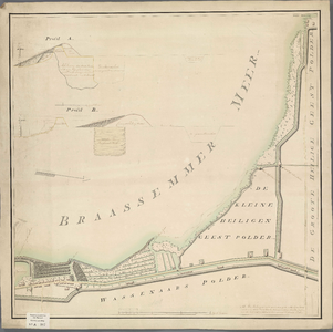 A-0987 [Kaart van een deel van de oevers van het Braassemermeer, van Oude Wetering tot Rijnsaterwoude], 1820