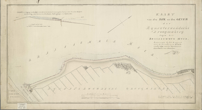 A-0988 Kaart van den dijk en den oever der Rijnsaterwoudsche Droogmakerij tegen het Braassemermeer, 1840