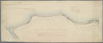 A-0989 Kaart van den dijk en den oever der Rijnsaterwoudsche Droogmakerij tegen het Braassemermeer, 1840