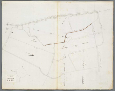 A-1050 [Schetskaart van de polder Oukoop en omgevende polders], circa 1825
