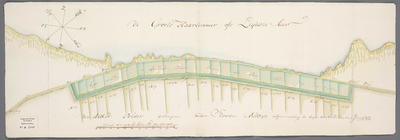 A-1060 [Kaart van de Akerweg en inlaagdijk in de Akerpolder, gelegen langs de oever van het Haarlemmermeer], 1757