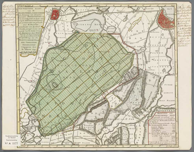A-1177 Nauwkeurige kaart van de Haarlemmer of Leidse meer met aanwyzing van derzelver byzondere vergroot..., 1745