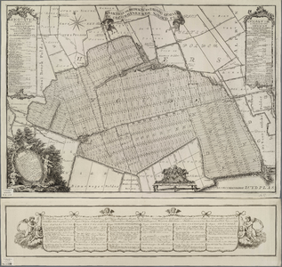 A-1190 Kaart van de bedykte en droog gemaakte gecombineerde Noord Plas, 1767