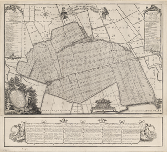 A-1191 Kaart van de bedykte en droog gemaakte gecombineerde Noord Plas, 1767