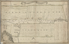 A-1222 Kaart van de te vervenen, bedyken en droog te maken blokken van een gedeelte van Spoelwyk, Nieuw-..., 1808