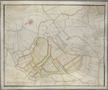 A-1229 Kaart gecopieert uit de groote kaart van Rhijnland waer op de geconsipieerde bedijking en droogma..., 1788