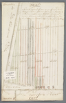 A-1289 Kaart figuratief waar op een concept om de woningen en anderen gebouwen voor de kavels n. 1, 2, 3..., circa 1765