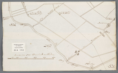 A-1314 [Situatiekaart van de watergangen en kunstwerken gelegen ten noordwesten van Nieuwveen], circa 1790
