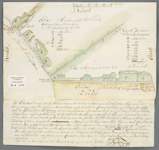 A-1389 Kaart van eenigte erven ofte akkers onder Hazerswoude Hooge Veen en Benthorn geleegen ontrent Goo..., 1765