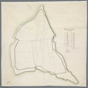 A-1419 Schets van het eiland Ruigoord, circa 1840