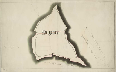 A-1424 [Kaart van het eiland Ruigoord], circa 1850