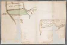 A-1444 [Kaart van enkele percelen en wegen gelegen in Noord-Akendam], 1594