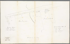 A-1448 [Kaart van enkele percelen gelegen langs de Slaperdijk onder Velsen en Schoten, met aanduiding va..., 1847