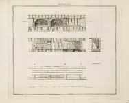 A-1527 [Zij- en bovenaanzichten van geprojecteerde bruggen bij de nieuwe uitwatering te Katwijk aan Zee], 1804