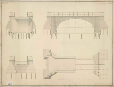 A-1538 [Tekening van een brug gelegen in de Zandlaan, over het Uitwateringskanaal te Katwijk], 1806