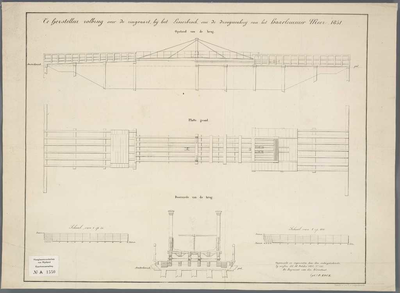 A-1550 Te herstellen rolbrug over de Ringvaart, bij het Lisserbroek om de droogmakerij van het Haarlemme..., 1851