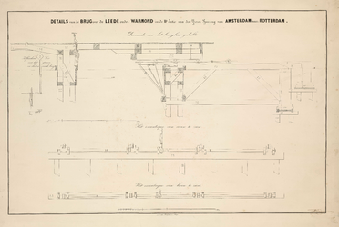 A-1641 Details van de brug over de Leede onder Warmond in de IIe Sectie van den IJzeren Spoorweg van Ams..., 1841