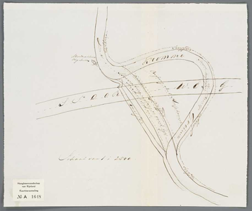 A-1648 [Situatiekaart van het verloop van de Rijnspoorweg door de gemeente Broek, over de Gouwe], 1853