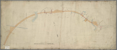 A-1654 [Kaart van een deel van de spoorlijn Amsterdam-Rotterdam tussen de Houtvaart en het station Haarlem], circa 1842