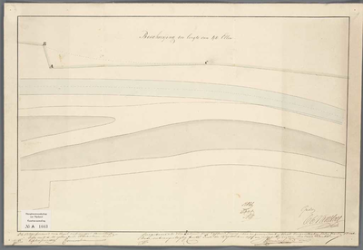 A-1663 [Kaart van de te maken beschoeiing langs de Spaarndammerdijk en de spoorweg Amsterdam-Haarlem], 1839