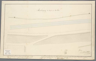 A-1664 [Kaart van de te maken beschoeiing langs de Spaarndammerdijk en de spoorweg Amsterdam-Haarlem], 1839