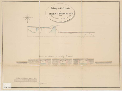 A-1693 Beloop der geleibuis op Halfweg-Haarlem voor de waterleiding uit de duinen bij Haarlem, 1846