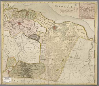 A-1765 Nieuwe kaart van het baljuwschap van Gooyland, de Loosdrecten, Mynden, Hollands Loenen, en Weespe..., 1750