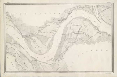 A-1822 Kaart van de rivieren de Boven Rijn, de Waal, de Merwede, de Oude en een gedeelte van de Nieuwe M..., 1830