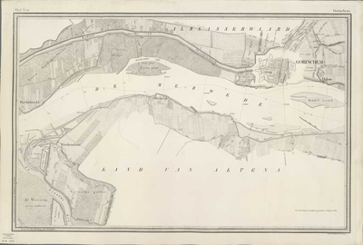 A-1832 Kaart van de rivieren de Boven Rijn, de Waal, de Merwede, de Oude en een gedeelte van de Nieuwe M..., 1833