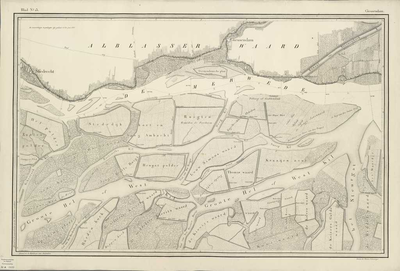 A-1833 Kaart van de rivieren de Boven Rijn, de Waal, de Merwede, de Oude en een gedeelte van de Nieuwe M..., 1833