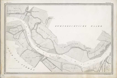 A-1835 Kaart van de rivieren de Boven Rijn, de Waal, de Merwede, de Oude en een gedeelte van de Nieuwe M..., 1833