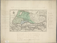 A-1905 Kaart van den loop der rivieren de Rhyn, de Maas, de Waal, de Merwe, en de Lek, door de provincie..., 1749